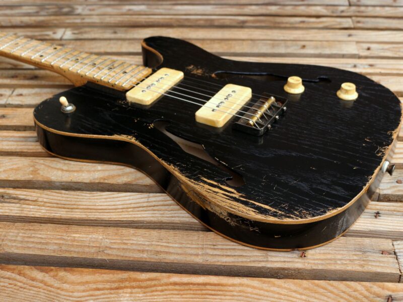 black thinline telecaster guitar body